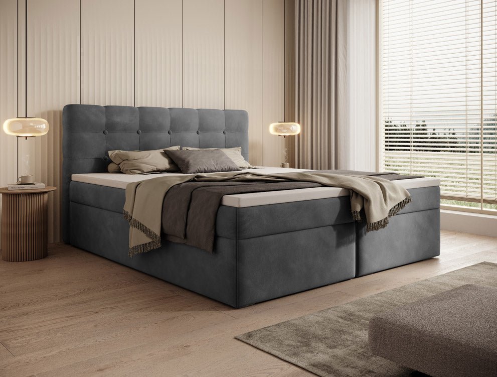 Boxspringbett Faro Samt mit Stauraum