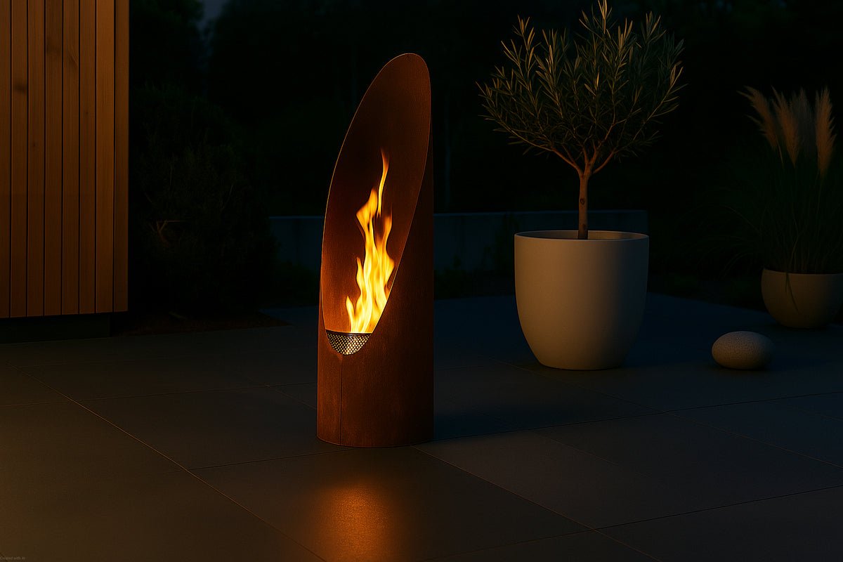 Feuerkorb Jörg - aus Stahl in Rusty Orange