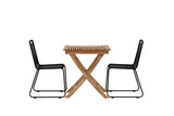 Garten Cafegruppe Kivara – 3 teiliges Set aus Teakholz und Polyester