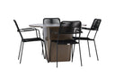Garten Essgruppe Francesco – 5-teiliges Gartenmöbel-Set mit rundem Tisch aus Aluminium
