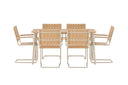 Garten Essgruppe Moraya – 7-teiliges Set aus Stahl/Polywood in 2 Farben