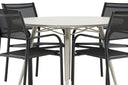 Garten Essgruppe Novira – 5-teiliges Set in Beige/Schwarz