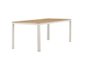 Garten Esstisch Ätna - 210x90 cm in Beige mit einer Tischplatte aus Aintwood