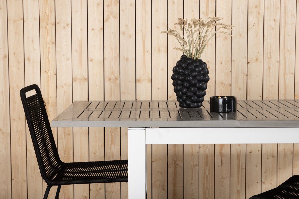 Garten Esstisch Ravello - Ausziehbar von 152 auf 210 cm mit weißem Aluminiumgestell