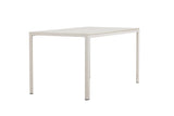 Garten Esstisch Siena - 140x80 cm aus Aluminium und Polywood in Beige oder Schwarz