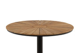 Garten Esstisch Terra - Ø 120cm aus Aluminium und Teakholz