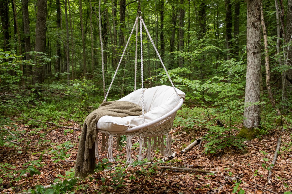 Garten Hängesessel Vera - aus Polyester in Weiß oder Grau