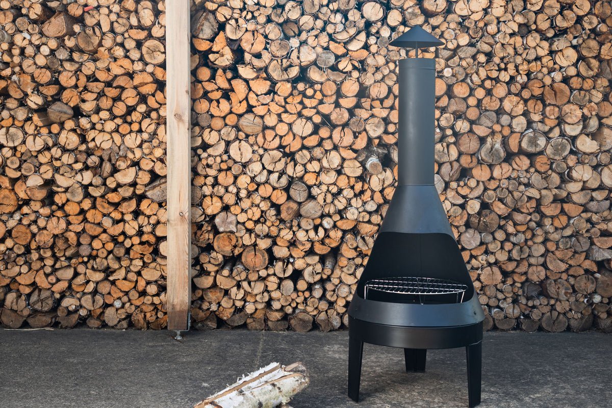 Garten Kamin Ignis - aus hitzebeständigem Stahl in Schwarz