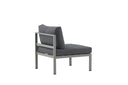 Garten Loungesessel Borelio - Outdoor-Sessel aus Aluminium & Stoff