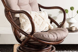 Garten-Loungesessel Finn - aus Rattan in Dunkelwalnuss