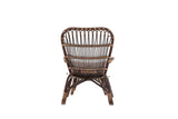 Garten-Loungesessel Neapel - aus Bambus und Rattan in Walnussbraun