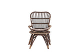 Garten-Loungesessel Neapel - aus Bambus und Rattan in Walnussbraun