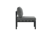 Garten Loungesessel Rika - Outdoor-Sessel mit Aluminium Gestell und zwei Kissen