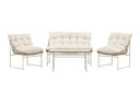 Garten Loungeset Marvella – 4-teiliges Outdoor-Sofa-Set in Beige mit Polstern