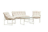 Garten Loungeset Marvella – 4-teiliges Outdoor-Sofa-Set in Beige mit Polstern