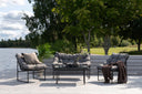 Garten Loungeset Marvella – 4-teiliges Outdoor-Sofa-Set in Schwarz mit Polstern