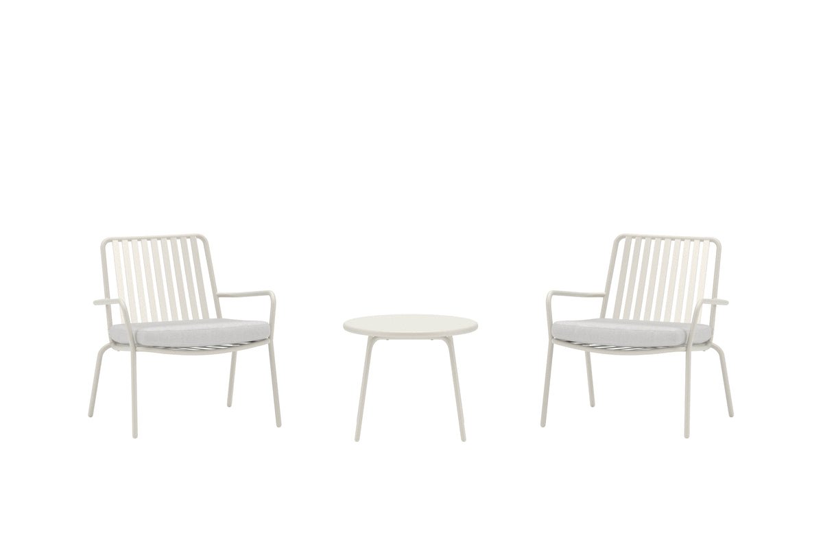 Garten Loungeset Ravo – 3-teiliges Set mit Stühlen & Tisch