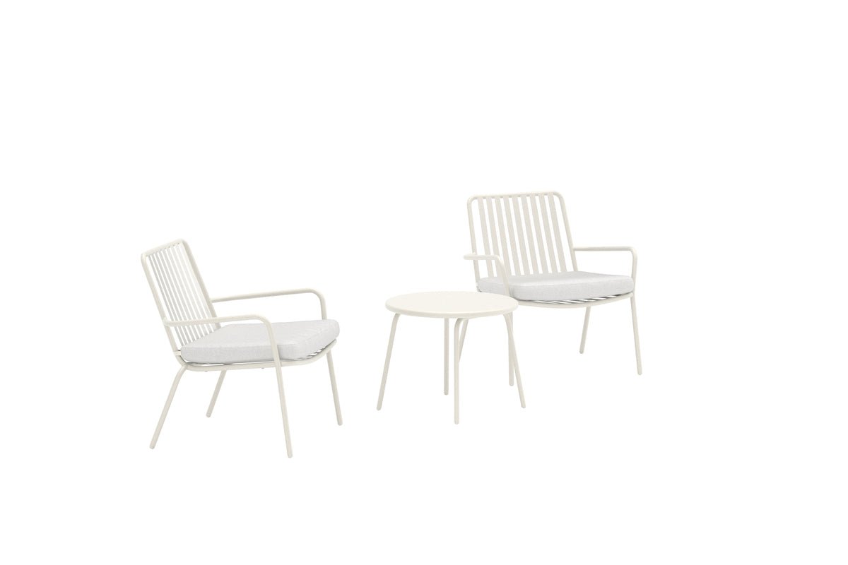 Garten Loungeset Ravo – 3-teiliges Set mit Stühlen & Tisch