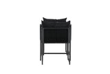 Garten Loungeset Velenzo – 3-teiliges Set mit 2 Stühlen in Schwarz