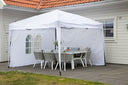 Garten Pavillon Oasis - mit weißem Dach und Wänden aus Polyester