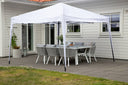 Garten Pavillon Oasis - mit weißem Dach und Wänden aus Polyester