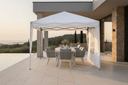 Garten Pavillon Oasis - mit weißem Dach und Wänden aus Polyester