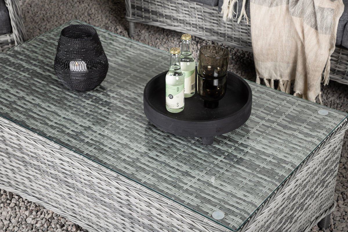 Garten Sofa-Set Ravion – 4-teilig mit Tisch in Grau