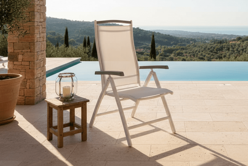 Set of 2 - Garden Chair Kara - Frame made of Aluminium, adjustable
