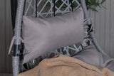 Hängesessel Brittany - aus Rattan/Metall in Schwarz, Grau