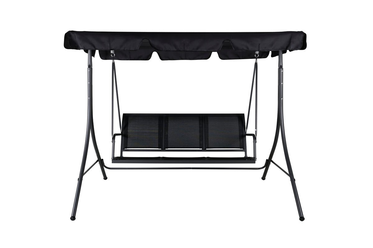 Hollywoodschaukel Sandy - für 3 Personen in Schwarz