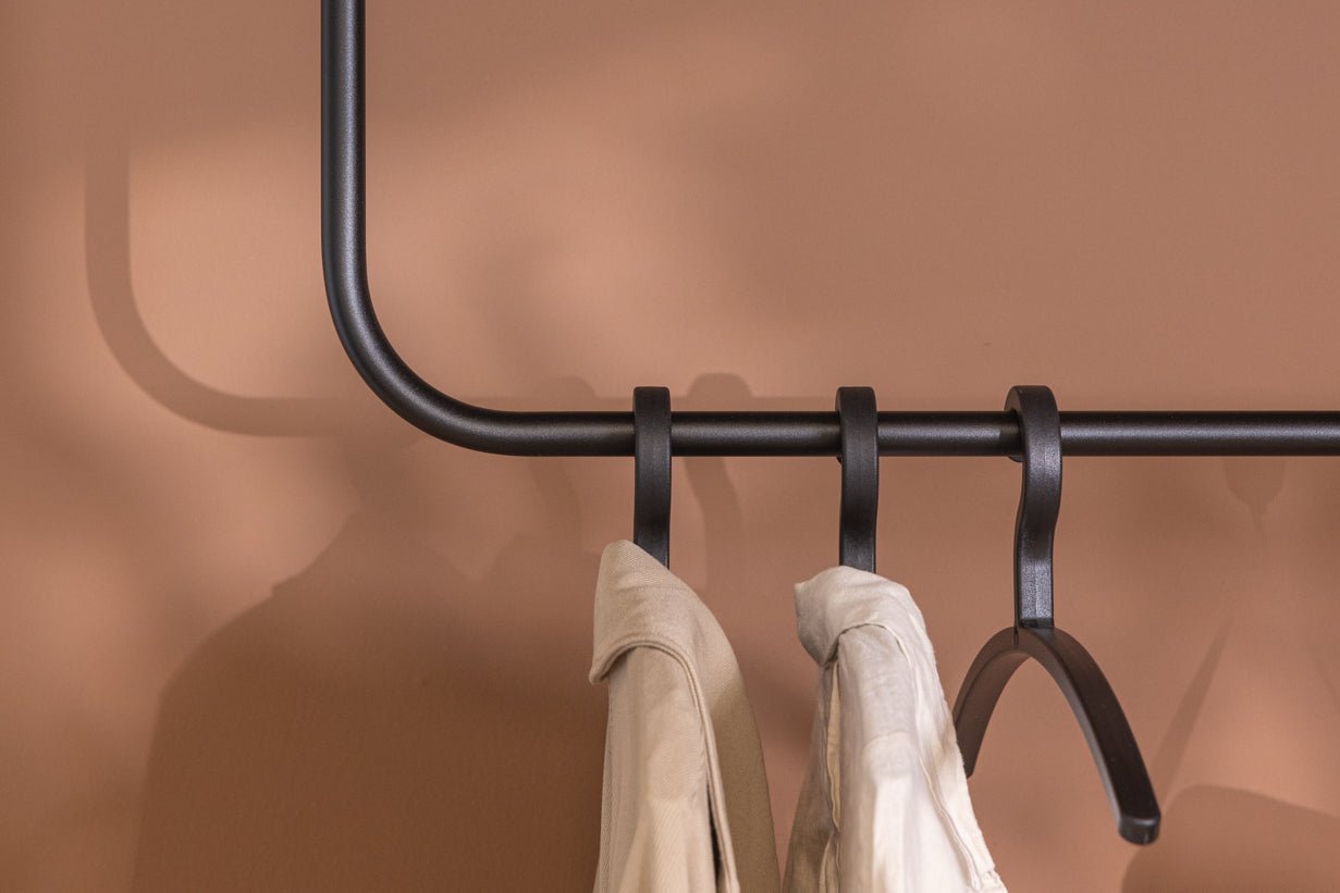 Wardrobe/Clothes Rail Enio – Rounded Design with Ceiling Mounting