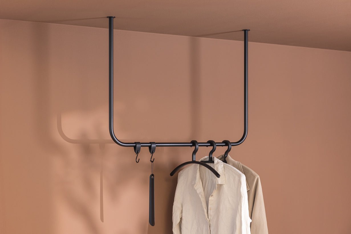 Wardrobe/Clothes Rail Enio – Rounded Design with Ceiling Mounting