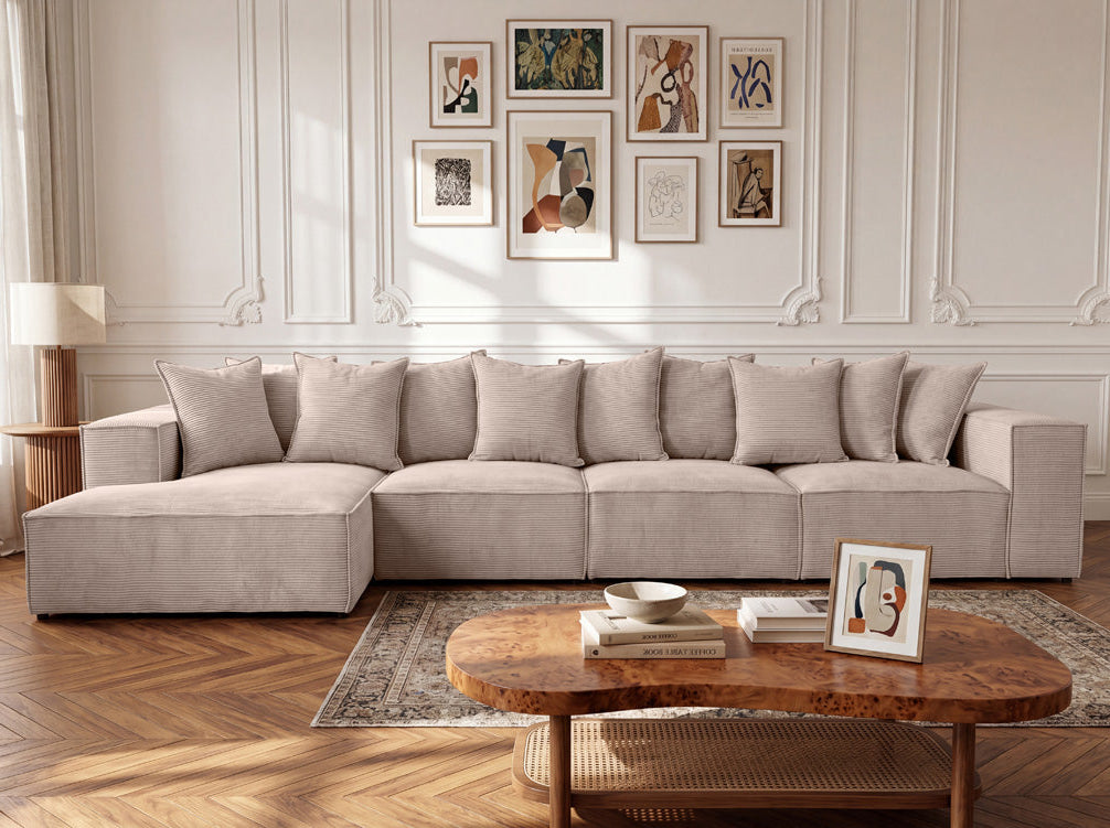 Designer Sofa Largo L Maxi in Corduroy