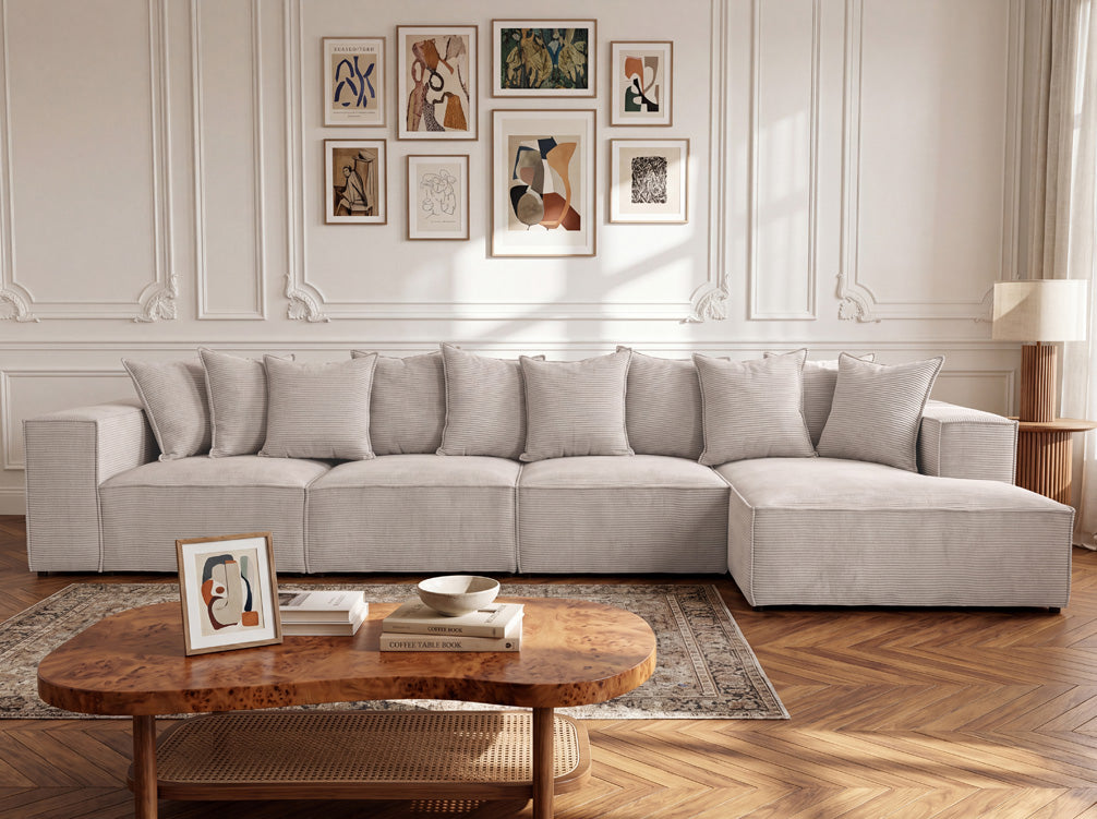Designer Sofa Largo L Maxi in Corduroy