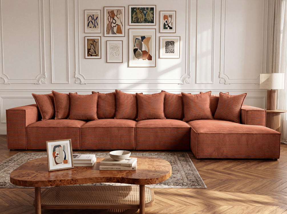 Designer Sofa Largo L Maxi in Corduroy
