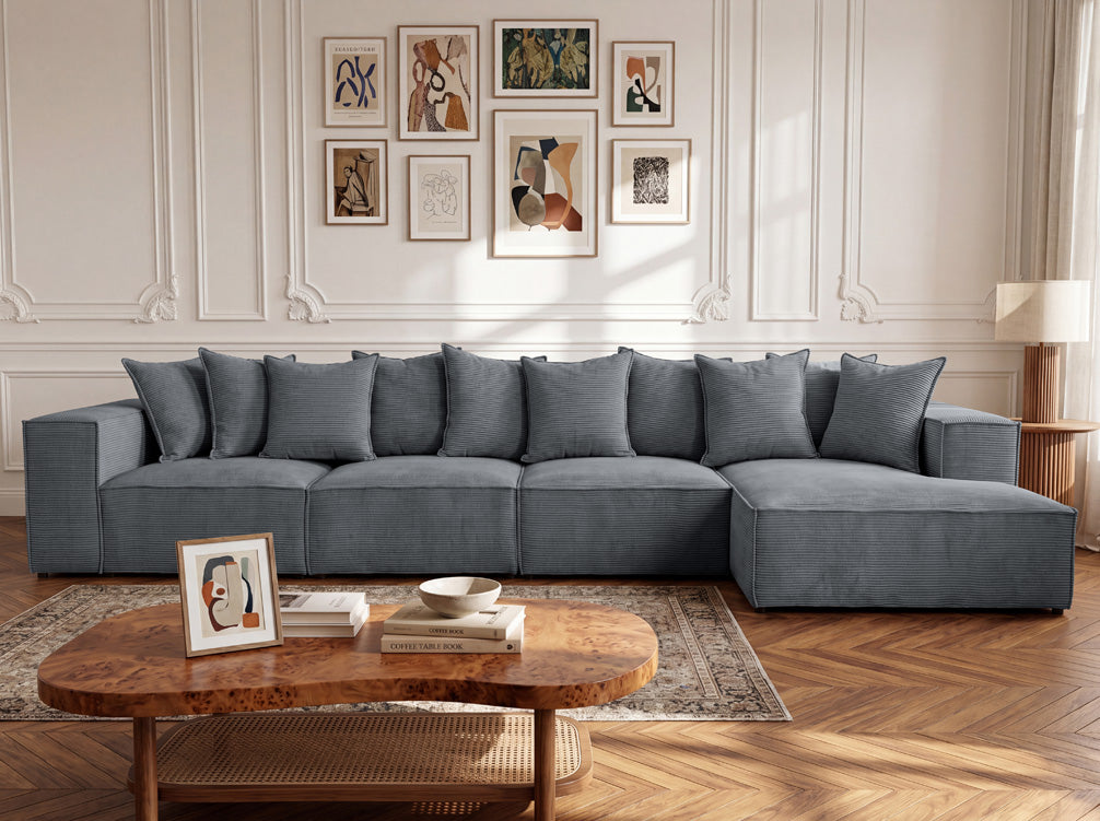 Designer Sofa Largo L Maxi in Corduroy