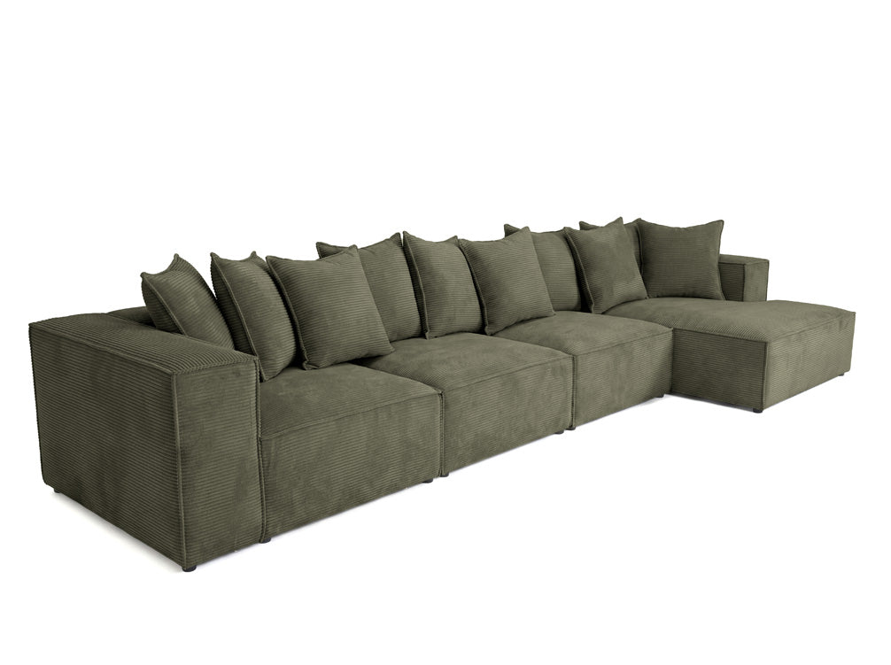 Designer Sofa Largo L Maxi in Corduroy