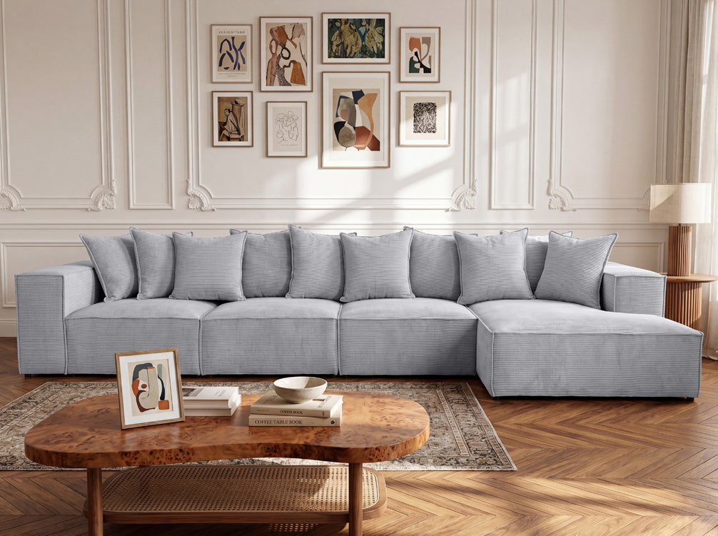 Designer Sofa Largo L Maxi in Corduroy