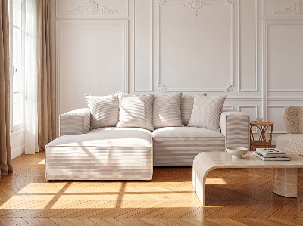 Designer Sofa Largo L Mini in Corduroy