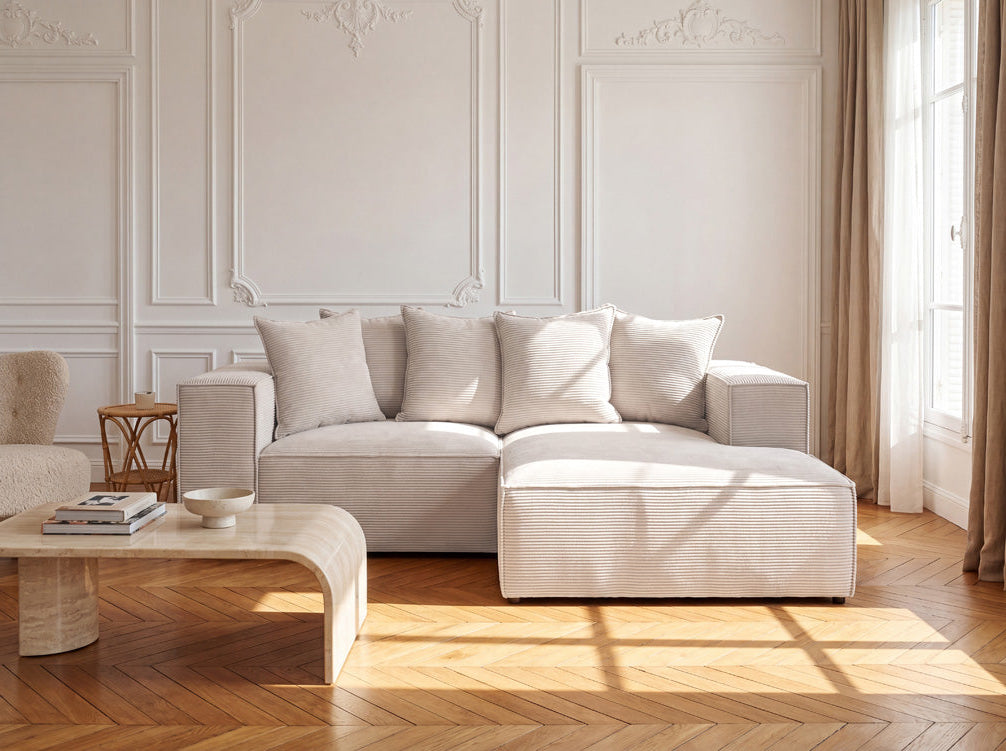 Designer Sofa Largo L Mini in Corduroy