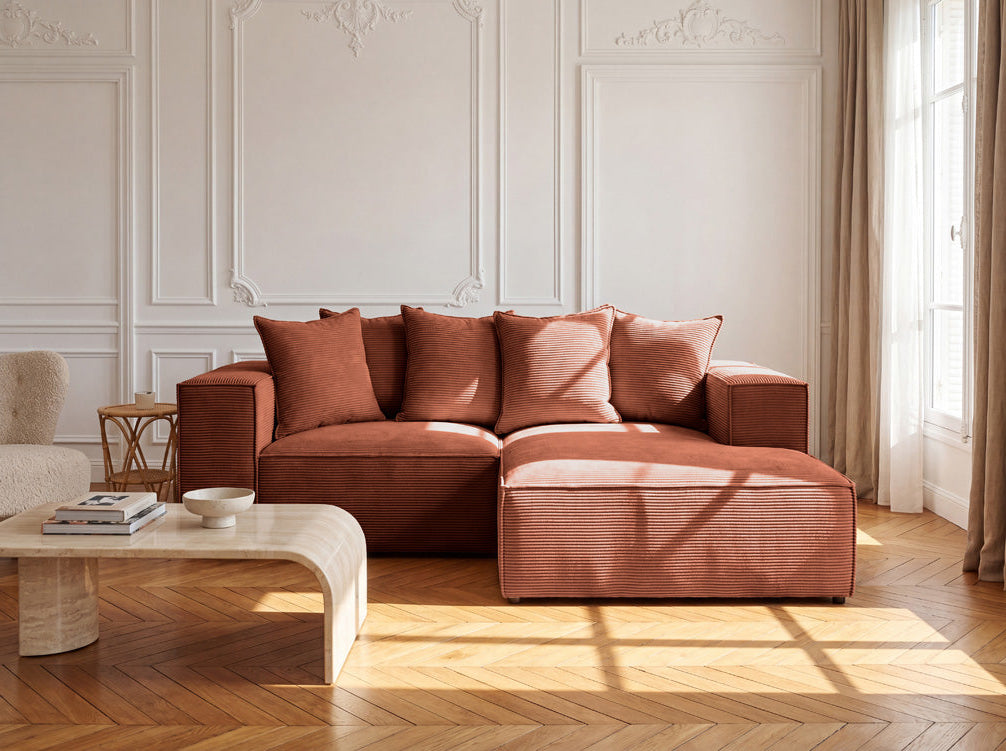 Designer Sofa Largo L Mini in Corduroy
