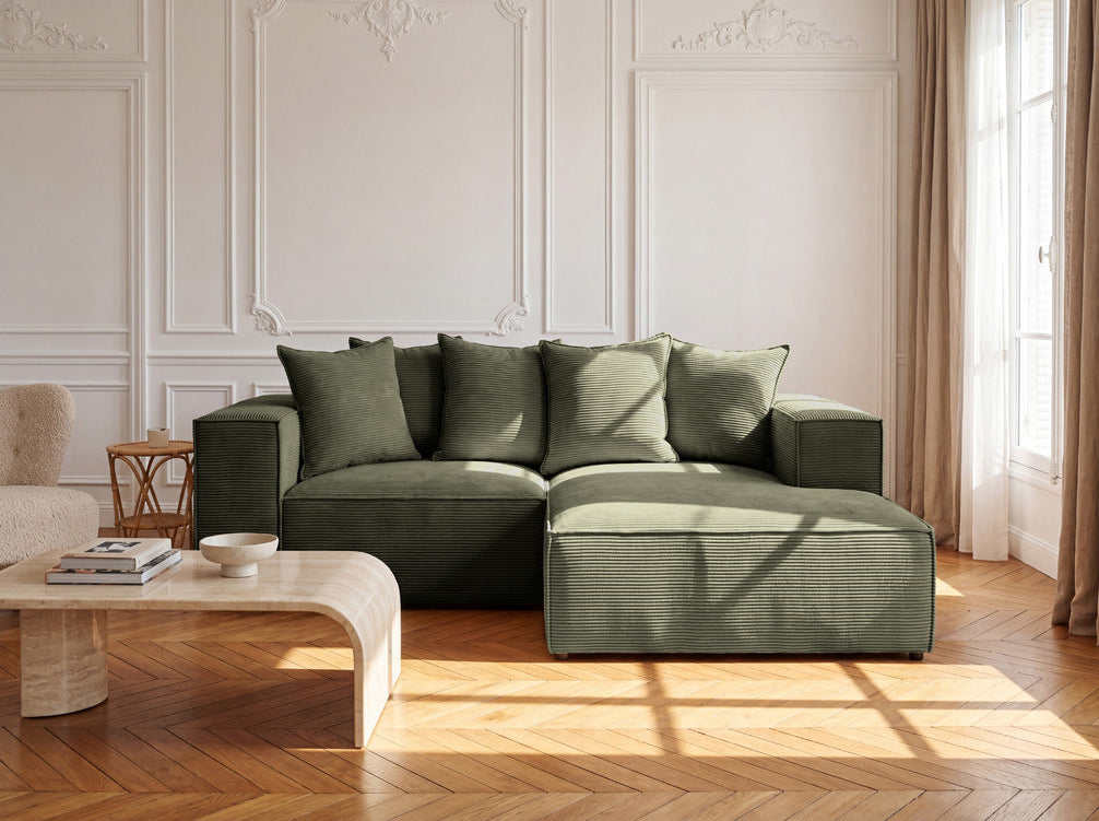 Designer Sofa Largo L Mini in Corduroy