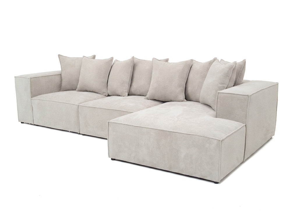 Designer Sofa Largo L in Corduroy