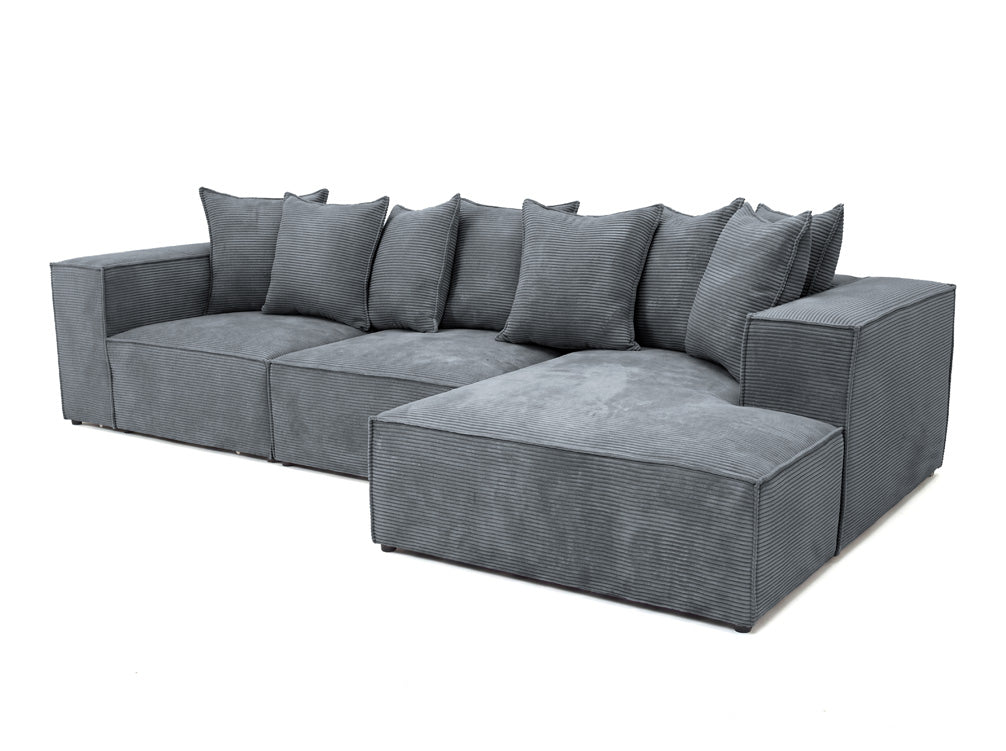 Designer Sofa Largo L in Corduroy