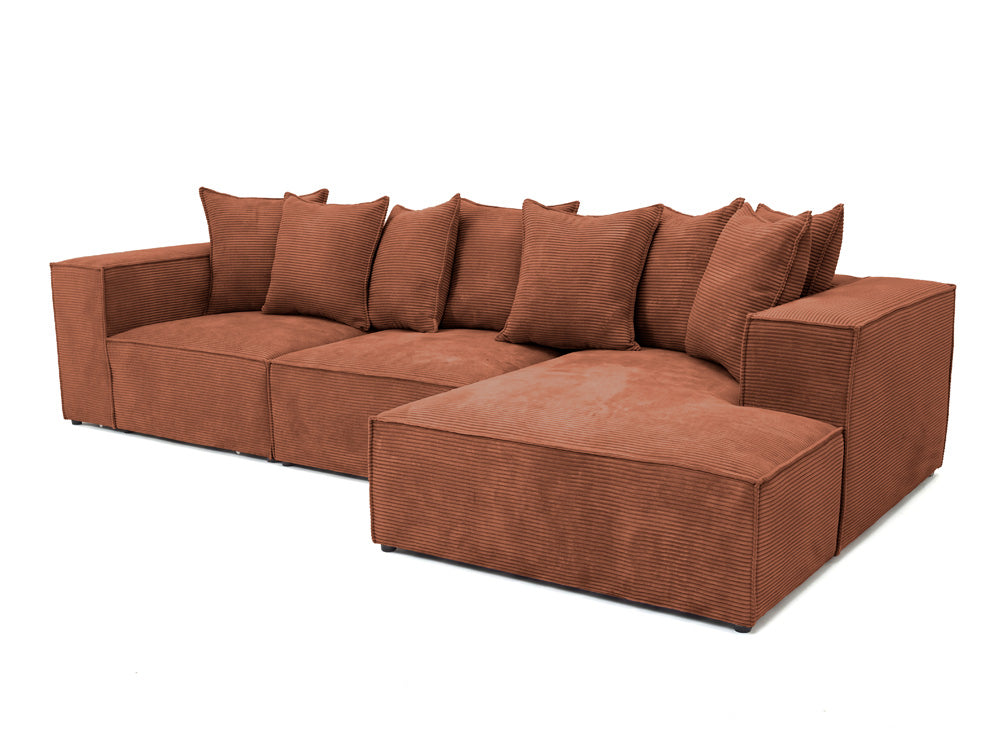 Designer Sofa Largo L in Corduroy