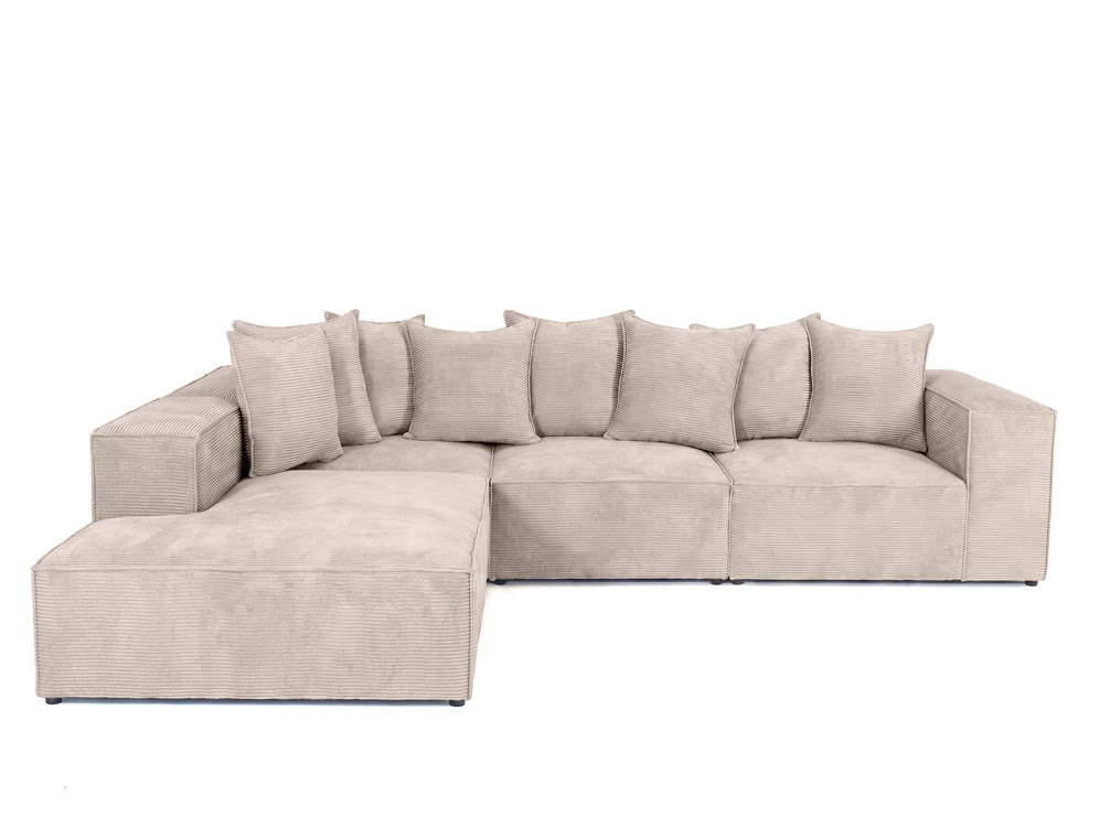 Designer Sofa Largo mit langer Ottomane in Cord