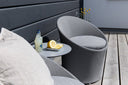 Loungeset Tanja - Grau/Weißes Set mit 2 Stühlen