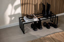 Shoe rack Bovi – Industrial design in Black, Cashew or White