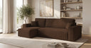 Designer corner sofa Lunaro Mini with sleeping and fold-out function in Corduroy