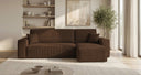 Designer corner sofa Lunaro Mini with sleeping and fold-out function in Corduroy